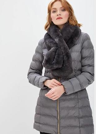 Куртка утепленная женская geox приталенная, серая, размер s
