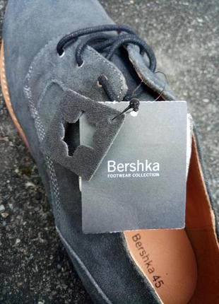 Нові шкіряні чоловічі туфлі bershka 458 фото