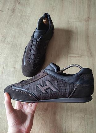 Фірмові чоловічі шкіряні кросівки hogan, італія, р.41.