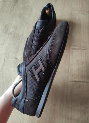 Фірмові чоловічі шкіряні кросівки hogan, італія, р.41.