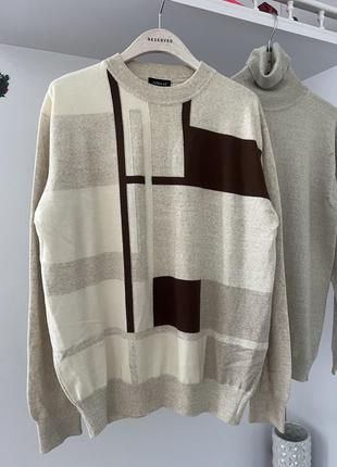 Крутой шерстяный свитер zara