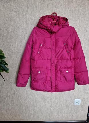 Яркий стильный зимний пуховик, пуховая куртка, курточка united colors of benetton, оригинал1 фото