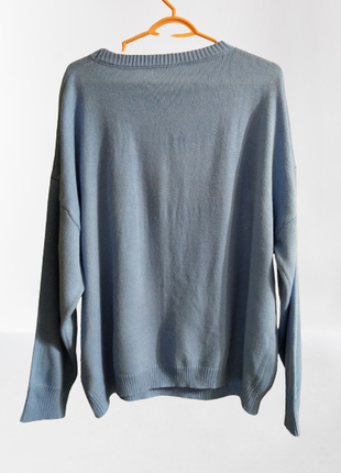 Блакитный акриловый пуловер от shein4 фото