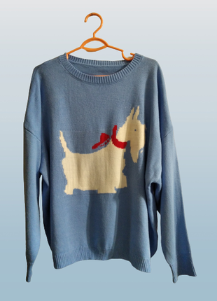 Блакитный акриловый пуловер от shein3 фото