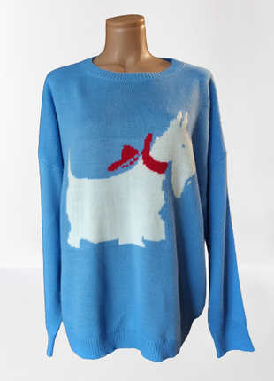 Блакитный акриловый пуловер от shein1 фото
