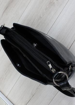 Классическая женская сумка, среднего размера на три отделения7 фото