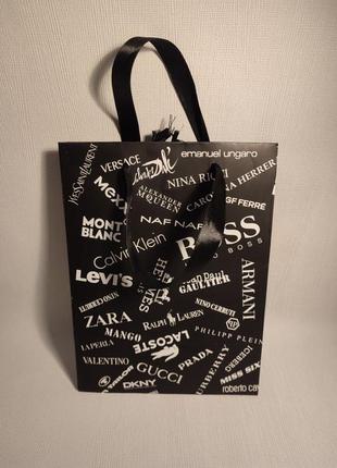 Фірмовий пакет універсальний під сумку ремінь взуття або гаманець чорний подарунковий в стилі бренд босс левіс армані7 фото