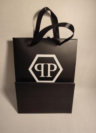 Фірмовий пакет універсальний під сумку взуття або гаманець чорний подарунковий в стилі hhilipp plein філіпп плейн5 фото