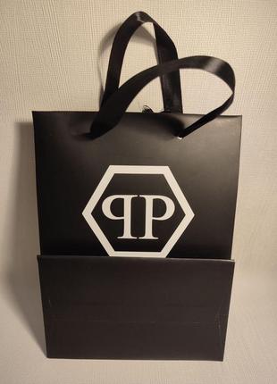 Фірмовий пакет універсальний під сумку взуття або гаманець чорний подарунковий в стилі hhilipp plein філіпп плейн4 фото