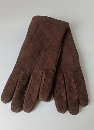 Симпатичные стеганые замшевые женские перчатки m&s2 фото
