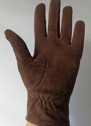 Симпатичные стеганые замшевые женские перчатки m&s7 фото