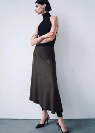 Zara новая юбка миди из лимитированной коллекции