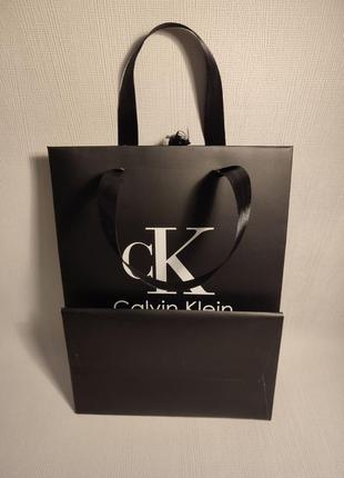 Фірмовий пакет універсальний під сумку взуття або гаманець чорний подарунковий в стилі calvin klein келвін кляйн5 фото