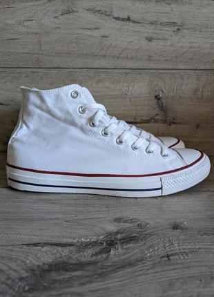 Белые текстильные кеды кроссовки б/у converse chuck taylor all star 45-46 р 29.5 см