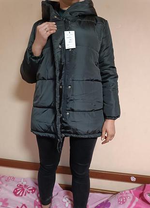 Куртка черная плащевка плюс синтепон 250 р.42,44,463 фото