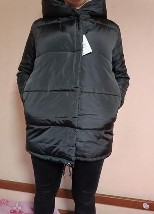 Куртка черная плащевка плюс синтепон 250 р.42,44,46