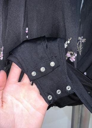 Боди атласовое h&amp;m в черном цвете