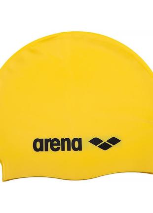 Шапочка для плавания arena classic silicone желтый one size (7d91662-035 one size)