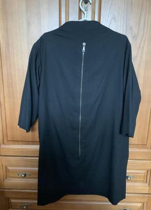 Стильное теплое платье l xl размер с молнией на спине и горловине2 фото