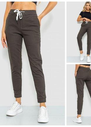Джоґери жіночі однотонні, колір хакі (брюки, штани, джинси)
