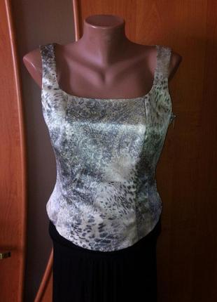 Перламутровий топ-корсет з візерунками