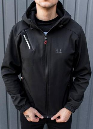 Чоловіча вітровка плащівка under armour black fleece.4 фото