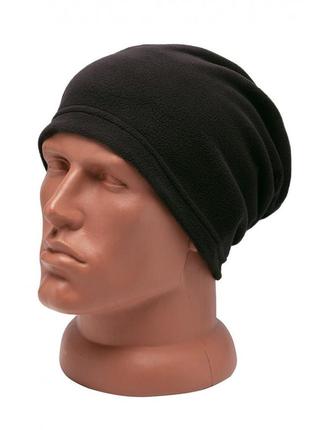 Шапка-трансформер флисовая ivn - маска, шапка, шарф-баф цвет черный1 фото