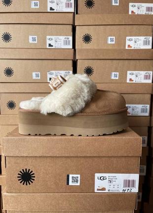 Сапоги теплые ugg disquette slipper platform chestnut (мех)4 фото