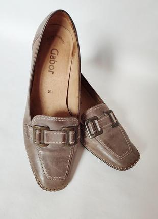 Туфли кожаные женские gabor удобные туфли мокасины2 фото