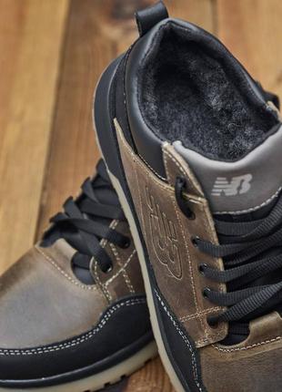 Чоловічі зимові кросівки/черевики new balance, мужские кожаные зимние кроссовки ботинки на меху7 фото