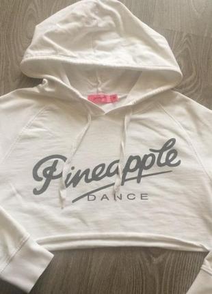 Укорочений білий топ пайта світшот pineapple