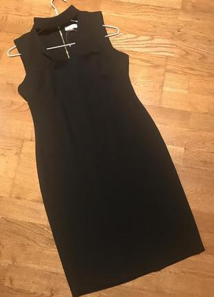 Стильное чёрное миди платье calvin klein, p. s