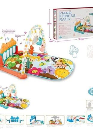 Розвиваючий ігровий килимок з піаніно для малюків ,світло,звук,2 кольори