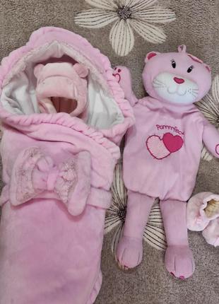 Конверт на виписку kos шубка рржевий