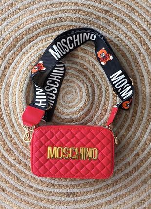 Женская сумка moschino the snapshot red1 фото