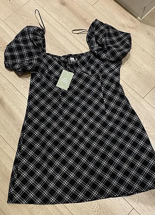 H&amp;m платье мини в клетку 4