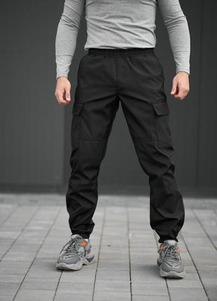 Черные брюки мужские карго