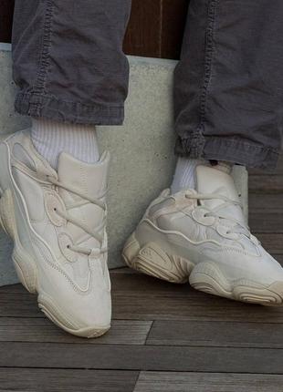 Зимние мужские кроссовки adidas yeezy boost 500 beige (термо) 40-41-42-43-44-457 фото