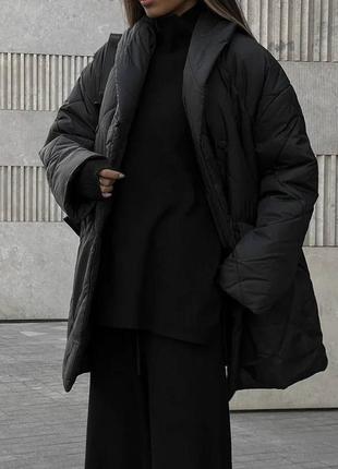 Теплый костюм из ангоры рубчик кофта свитер свободного кроя с горлом брюки палаццо с высокой посадкой на резинке широкие модный6 фото