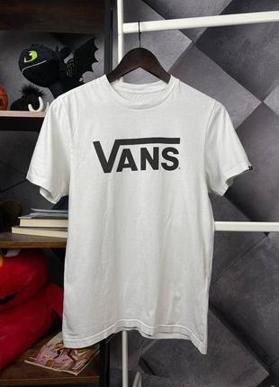 Футболка белая венс vans shirt