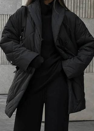 Теплый костюм из ангоры рубчик кофта свитер свободного кроя с горлом брюки палаццо с высокой посадкой на резинке широкие модный7 фото