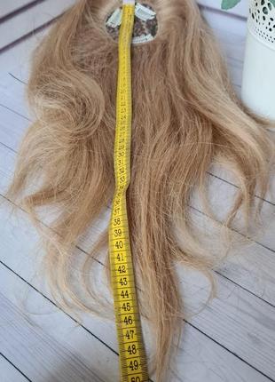 Накладка топпер макушка шиньон полупарик 100% натуральный волос