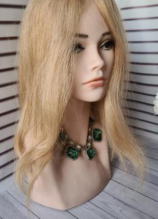 Накладка топпер макушка шиньон полупарик 100% натуральный волос