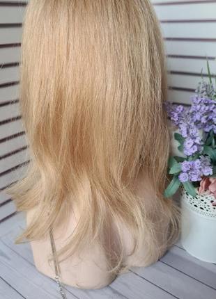 Накладка топпер макушка шиньон полупарик 100% натуральный волос