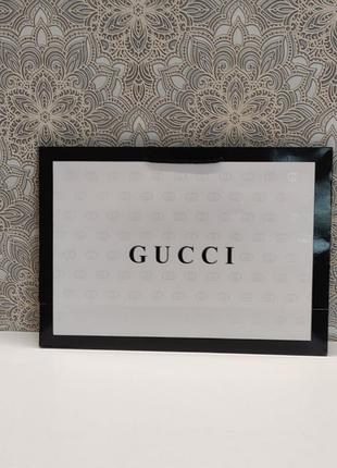 Фирменный пакет под сумку обуви или кошелек коричневый подарочный в стиле gucci гуччи