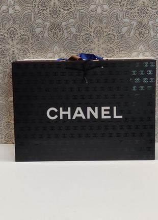 Фірмовий пакет під сумку взуття або гаманець коричневий чорний в стилі chanel шанель