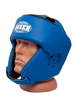 Шлем каратэ boxer  l кожвинил 0,6 мм синий