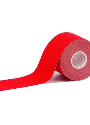 Кінезіо тейп ivn у рулоні 5 см х 5 м (kinesio tape) еластичний пластир червоний