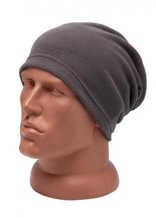 Шапка-трансформер флісова ivn — маска, шапка, шарф-баф колір сірий