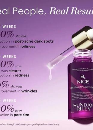 Сыворотка с ниацинамидом sunday riley b3 nice 10% niacinamide serum, 30 мл3 фото